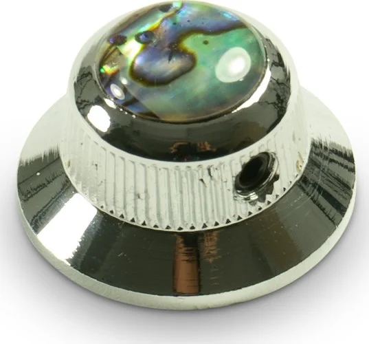 Q-Parts Knobs With Abalone Inlay - UFO Chrome