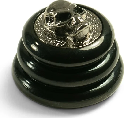 Q-Parts Knobs With Angry Skull Inlay - Ringo Black