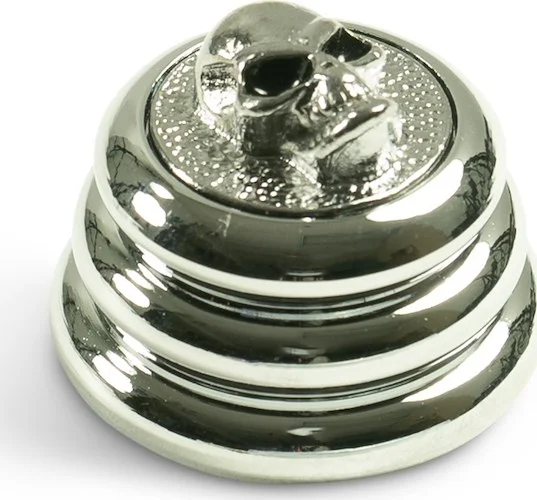 Q-Parts Knobs With Angry Skull Inlay - Ringo Chrome