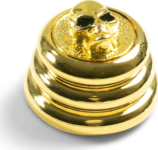 Q-Parts Knobs With Angry Skull Inlay - Ringo Gold