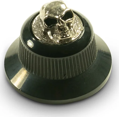 Q-Parts Knobs With Angry Skull Inlay - UFO Black