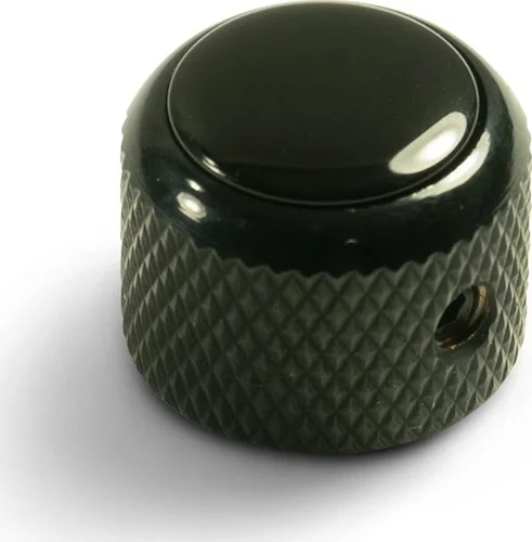 Q-Parts Knobs With Black Inlay - Dome Black