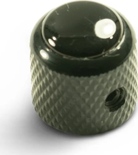 Q-Parts Knobs With Black Inlay - Mini Dome Black