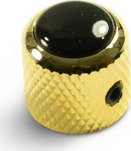 Q-Parts Knobs With Black Inlay - Mini Dome Gold