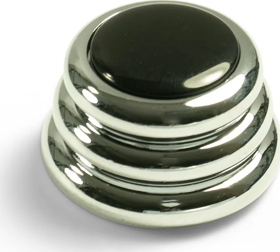 Q-Parts Knobs With Black Inlay - Ringo Chrome