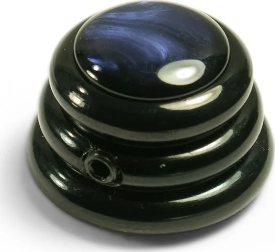 Q-Parts Knobs With Blue Acrylic Pearl Inlay - Ringo Black