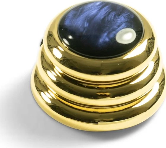 Q-Parts Knobs With Blue Acrylic Pearl Inlay - Ringo Gold
