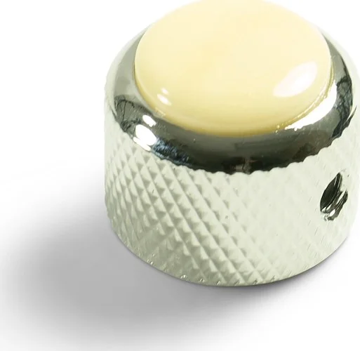 Q-Parts Knobs With Ivory Inlay - Dome Chrome