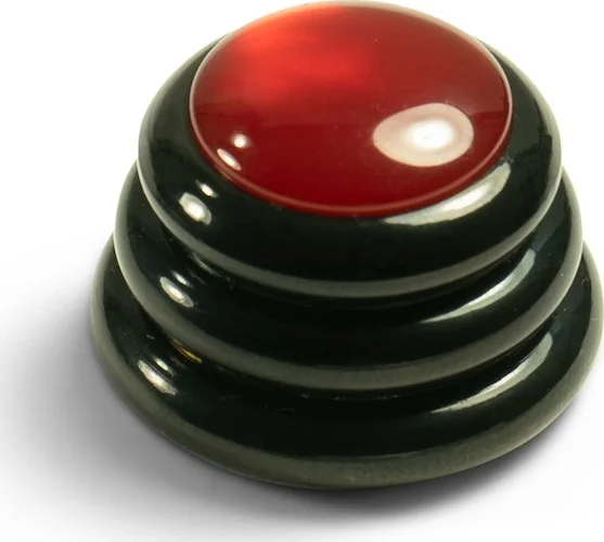 Q-Parts Knobs With Red Acrylic Pearl Inlay - Ringo Black
