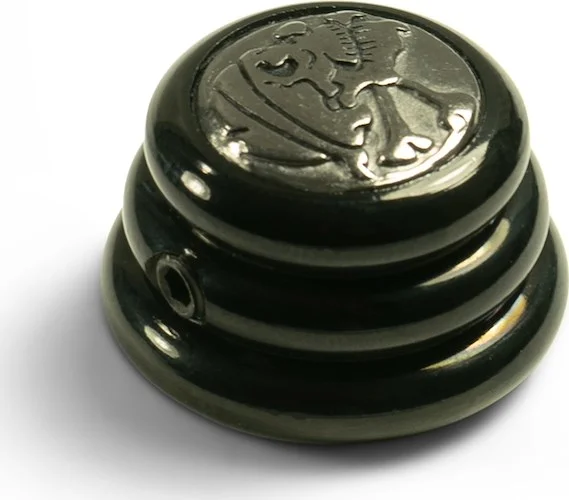 Q-Parts Knobs With Skull & Bones Inlay - Ringo Black