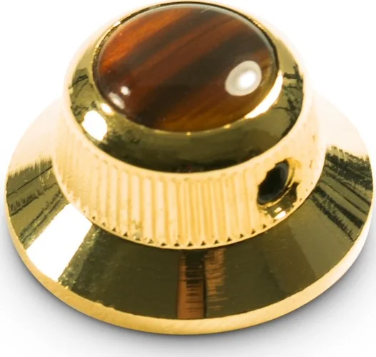 Q-Parts Knob With Tortoise Inlay - UFO Gold