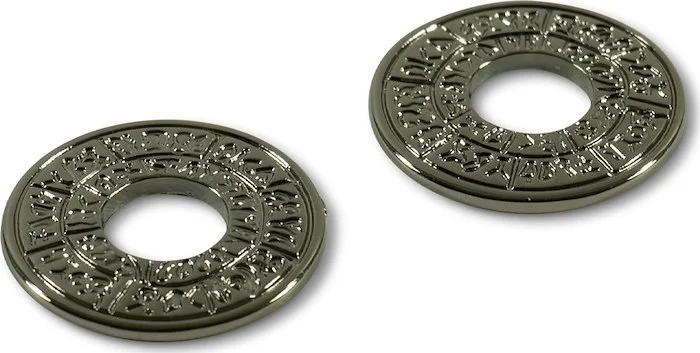 Q-Parts Straplock Ring Set With Aztec Design - Pearl Black