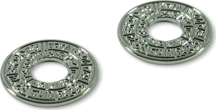 Q-Parts Straplock Ring Set With Aztec Design - Chrome