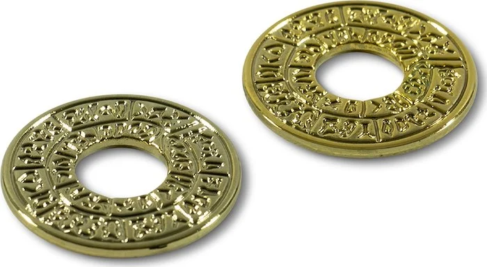 Q-Parts Straplock Ring Set With Aztec Design - Gold