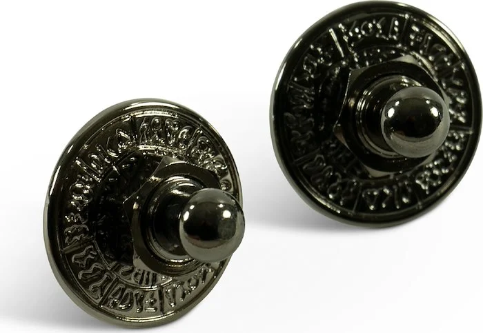 Q-Parts Straplock Set With Aztec Design - Pearl Black