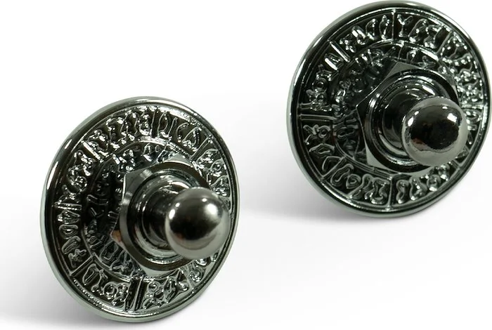 Q-Parts Straplock Set With Aztec Design - Chrome