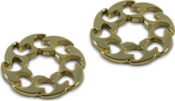 Q-Parts Straplock Ring Set With Fire Wheel Design - Gold