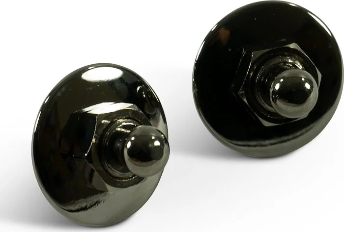 Q-Parts Straplock Set With Solid Metal Design - Pearl Black
