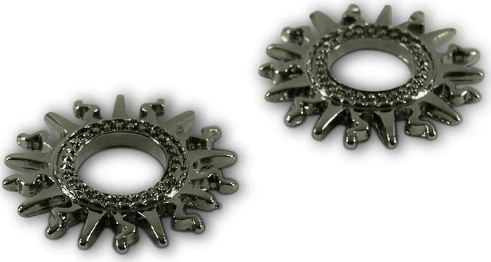 Q-Parts Straplock Ring Set With Sun Design - Pearl Black
