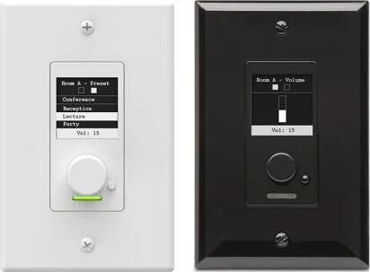 Q-SYS
C1Single gang US, IP Wall Contro