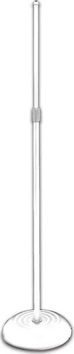Quarter-Turn Round Base Mic Stand (White)