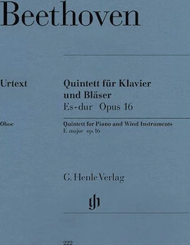 Quintet for Piano and Wind Instruments in E-flat Major, Op. 16 - for Oboe, Clarinet, Horn, Bassoon & Piano