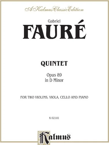 Quintet in D Minor, Opus 89