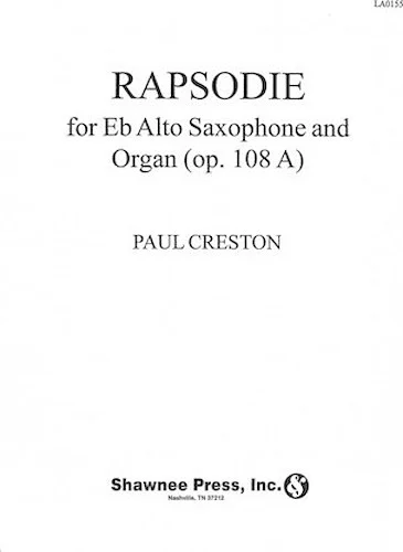 Rapsodie for E Flat Alto Saxophone and Organ Alto Saxophone/Organ