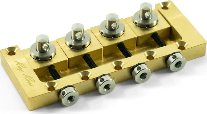 Ray Ross Saddle-Less 4 String Bass Bridge Raw Brass