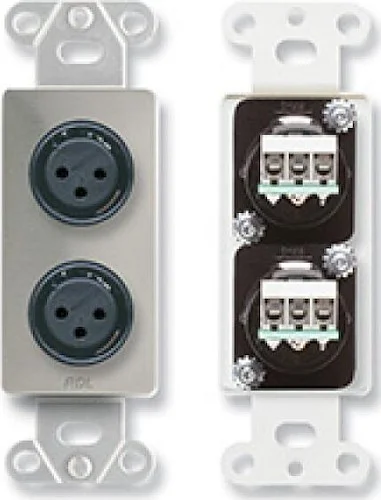 RDLDS-XLR2FPlate with dual 3-Pin XLR