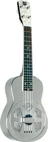 Recording King - RU-998 Metal Body Ukulele - Rosewood Fingerboard, Nickel plated Bell Brass