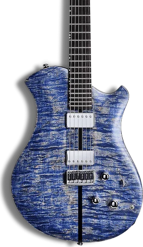 Relish Guitars Flamed Maple Mary - Racing Stripe - Stormy Sea