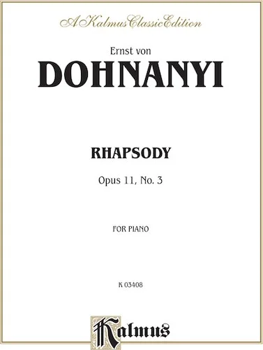 Rhapsody, Opus 11, No. 3