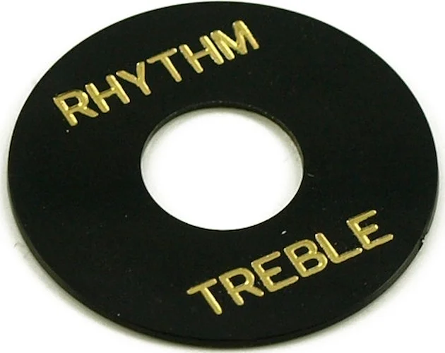 WD Rhythm/Treble Ring Washer For Toggle Switches Black With Gold Print