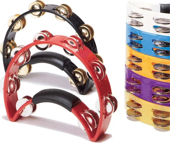 Rhythm Tech RT1021 Tambourine. White with Brass Jingles