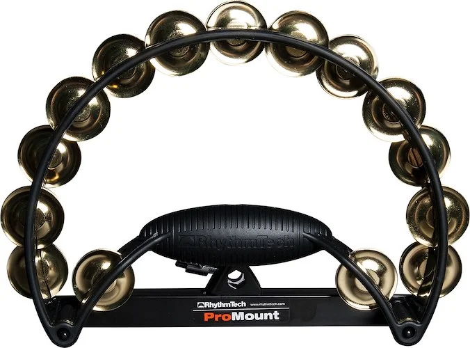 Rhythm Tech RTPRO11 Pro Tambourine. Black with Black Brass Jingles