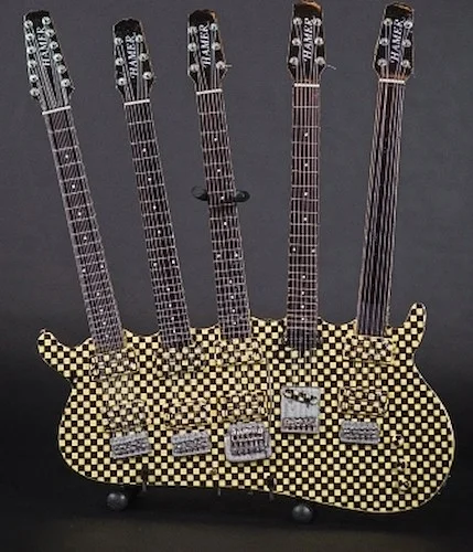 Rick Nielsen(TM) 5-Neck Checkered Model - Miniature Guitar Replica Collectible