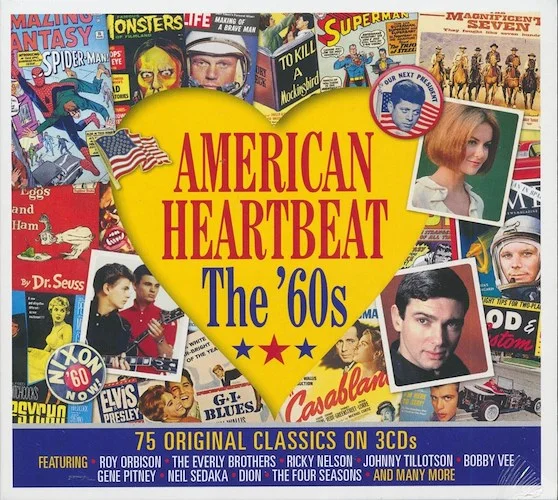 Roy Orbison, Ray Charles, Ricky Nelson, Bobby Vee, Etc. - American Heartbeat: The '60s (75 tracks) (3xCD) (deluxe 3-fold digipak)