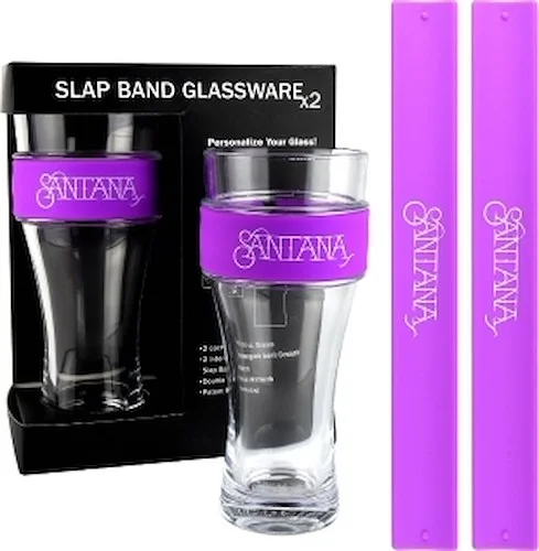 Santana 2-Pack: Slap Bands & Glassware