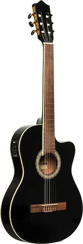SCL60 cutaway acoustic-electric classical guitar with B-Band 4-band EQ, black