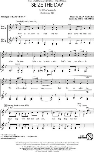 Seize the Day - (from Newsies)