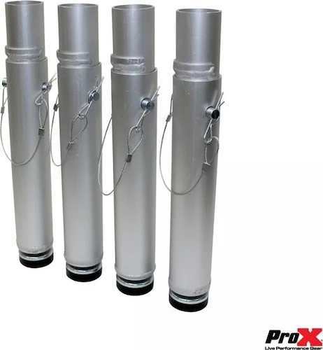 Set of (4)Telescoping Stage Legs with Ball Joint Adjusts from 16 to 24 inches compatible with ProX StageQ™ Platforms