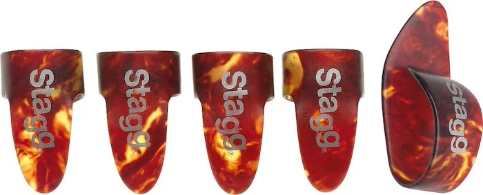 Set of plastic thumb & finger picks (1 thumb + 4 fingers)