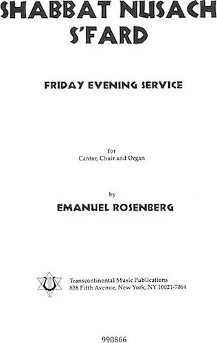 Shabbat Nusach S'Fard (Collection) - Friday Evening Service
