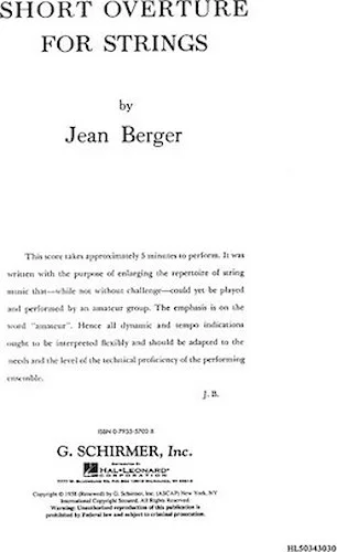 Short Overture for Strings