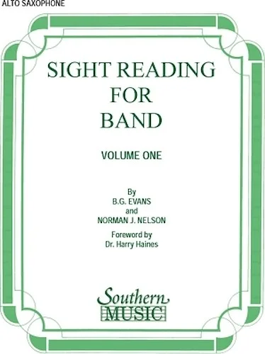 Sight Reading for Band, Book 1 - Alto Saxophone