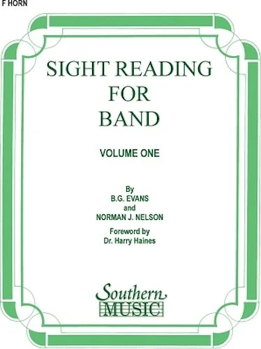 Sight Reading for Band, Book 1 - Horn in F