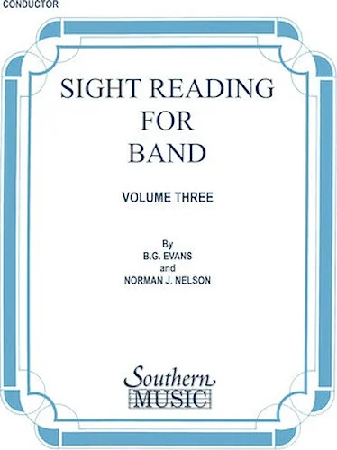 Sight Reading for Band, Book 3 - Conductor