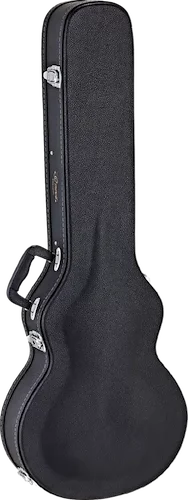 Single Cutaway Les Paul Style Electric Guitar Economy Hardshell Case - 15 mm Velvet Padding - Black w/ Chrome Hardware