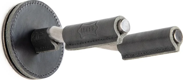 Smoke Forged Guitar Hanger w/ Black Leather